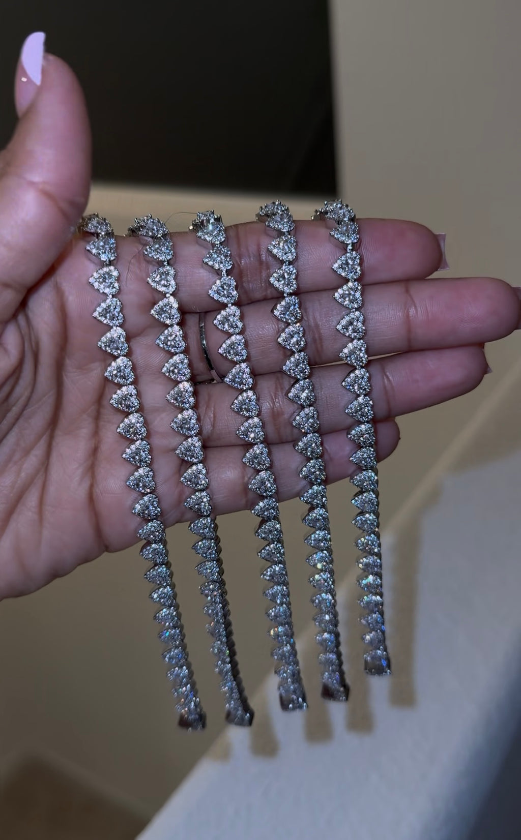 Crystal heart bracelet