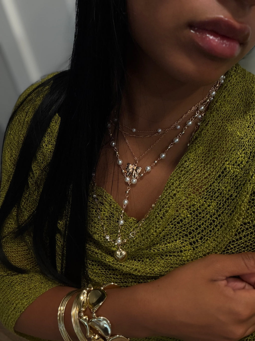 5 stacked necklace