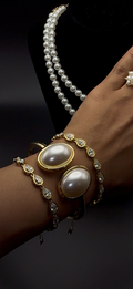 Pearl bangle bracelet