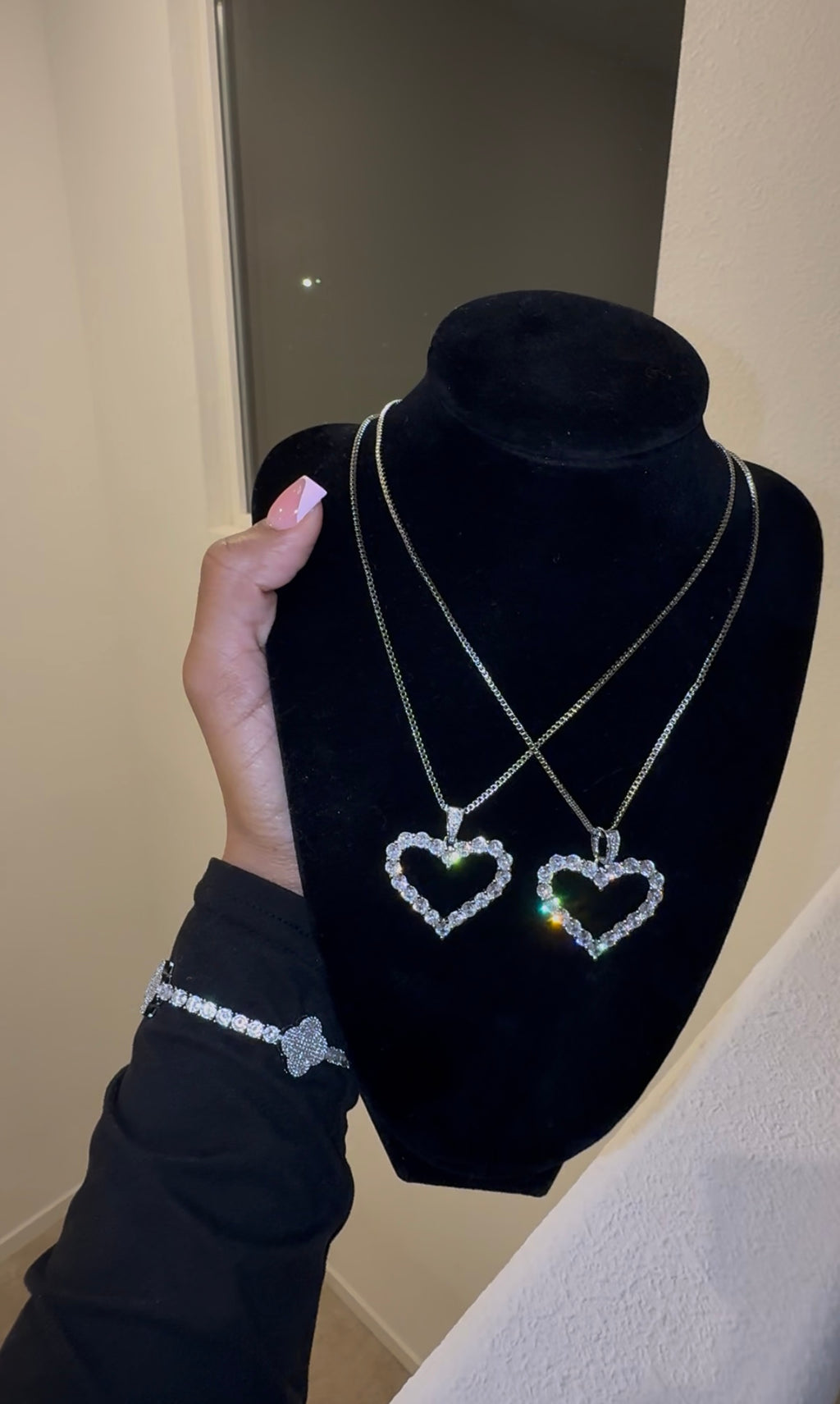 Crystal heart necklace