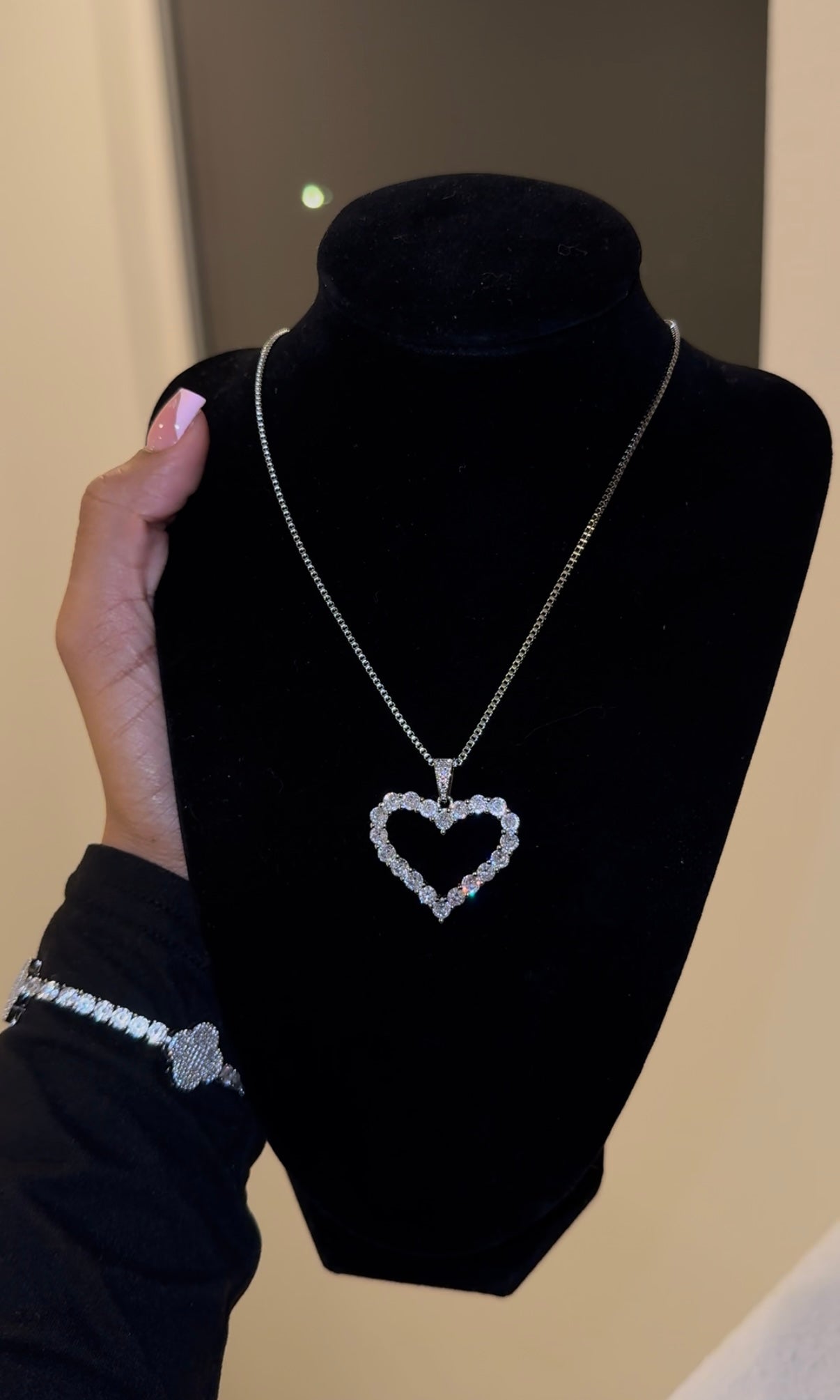 Crystal heart necklace