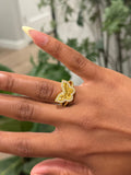 24k butterfly ring