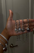 Silver charm bracelet